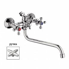 Смеситель для ванны и раковины 1/2 кер L2220 Ledeme КРЕСТ шаровый перекл., латунь - L2220