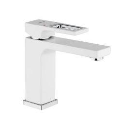 Смеситель для раковины 35к G1017 GAPPO литой, п/гайку, БЕЛЫЙ - G1017 