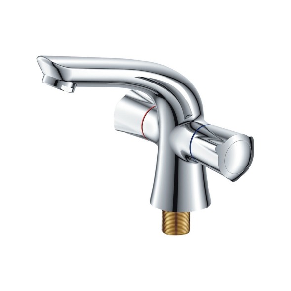 Смеситель для раковины 1/2 кер CN10866 CRON литой, ХРОМ - CN10866 