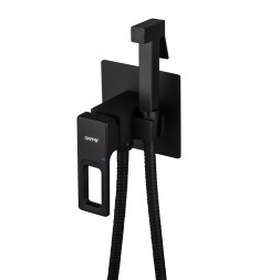 Смеситель с гигиенической лейкой 35к G7217-6 GAPPO встраиваемый, ЧЕРНЫЙ - G7217-6 