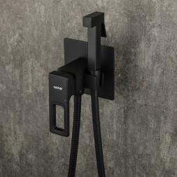 Смеситель с гигиенической лейкой 35к G7217-6 GAPPO встраиваемый, ЧЕРНЫЙ - G7217-6 