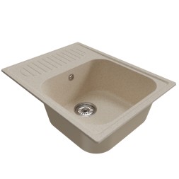 Мойка ML-GM18 КОМФОРТ с крылом, бежевая (328), 640*490*190мм - 00-00009390 