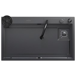 Мойка настол.монтаж 75х46 (3,0) вып 3 1/2  MIXLINE PRO 21,5см с сиф.(ч.граф)+доз+смесит+кол+д/р+о/с - 552104
