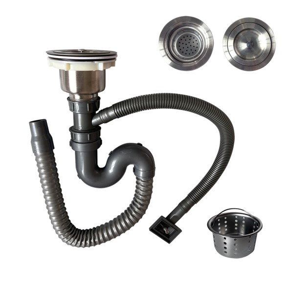 Мойка настол.монтаж 75х46 (3,0) вып 3 1/2  MIXLINE PRO 21,5см с сиф.(ч.граф)+доз+смесит+кол+д/р+о/с - 552104 