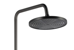 Душевая система 35к ПРОФСАН ПСМ-800-88GA клавиш.упр. лейка "Тропич. душ круг" + гигиен. лейка ГРАФИТ - PSM-800-88GA