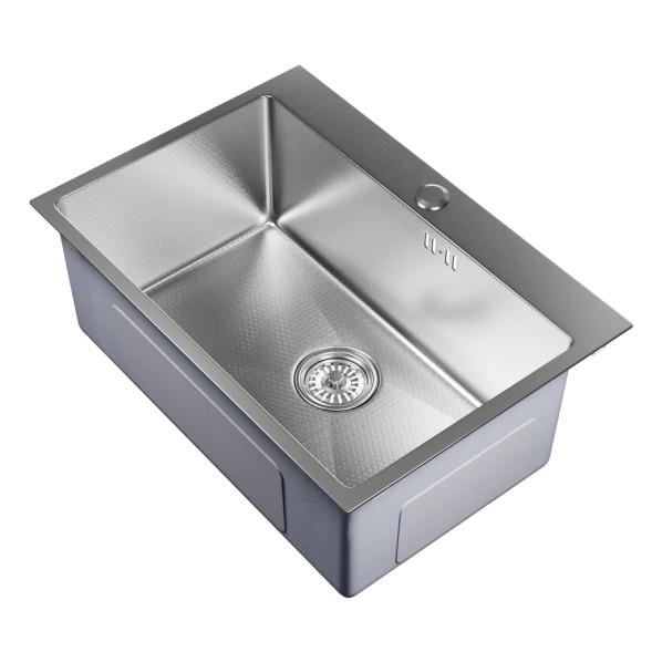 Мойка настол.монтаж 65х45 (3,0) вып 3 1/2  MIXLINE PRO 22см с сифоном (сатин НАНО декор) - 552936 