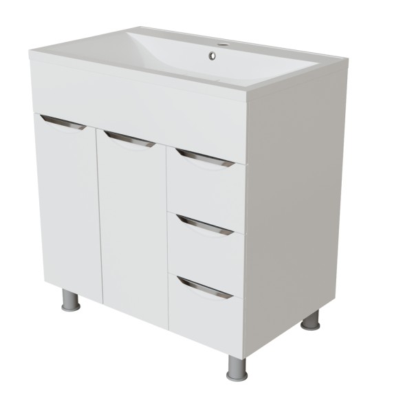 Тумба д/ванной &amp;quot;ЭТЬЕН-80&amp;quot; под раковину Нелли-80 (MIXLINE) (ПВХ) - 553899 