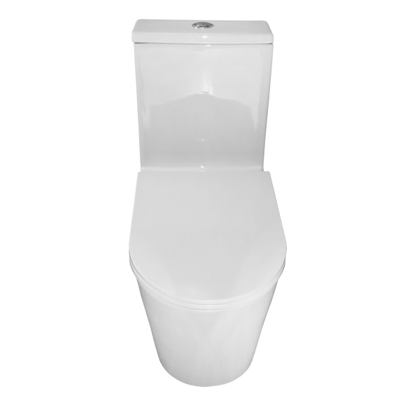 Унитаз-моноблок Azario Scala 360х690х790 безободковый, слив &amp;quot;Торнадо&amp;quot;, с быстросъемным сиденьем  микролифт (AZ-8101)