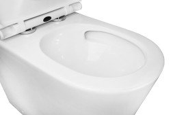 Унитаз-моноблок Azario Scala 360х690х790 безободковый, слив "Торнадо", с быстросъемным сиденьем микролифт (AZ-8101)