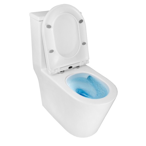 Унитаз-моноблок Azario Scala 360х690х790 безободковый, слив &amp;quot;Торнадо&amp;quot;, с быстросъемным сиденьем  микролифт (AZ-8101)