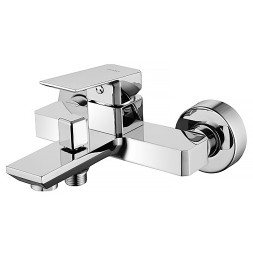 Смеситель для ванны и душа Azario HARDCORE с ручным душем, хром (AZ-VKM238277C)