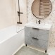 Тумба д/ванной &amp;quot;Гранд-70&amp;quot; Бетон под раковину Марго-70 (MIXLINE) (ПВХ) - 555357 