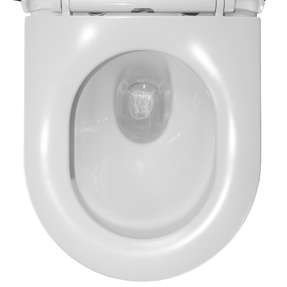 Унитаз подвесной Azario Gloria 360х490х360 безободковый, слив TORNADO, с быстросъемным сиденьем микролифт (AZ-2003Т)