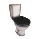 Унитаз-компакт &amp;quot;Соло&amp;quot; черный (гориз, нижн, сид. полип. 2-кн.арм.) (Rosa) - 4640021065808 