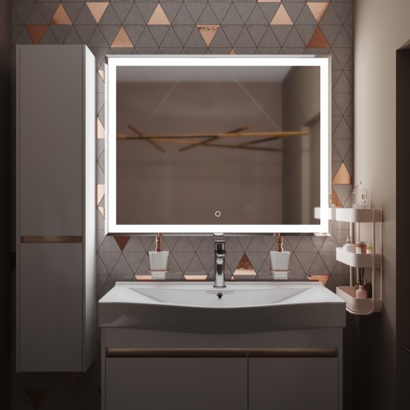 Зеркало MIXLINE &amp;quot;Минио&amp;quot; 1000*800 (ШВ) сенсорный выключатель, светодиодная подсветка - MLZ.Mi.10-8.1.2 