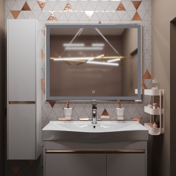 Зеркало MIXLINE &amp;quot;Минио&amp;quot; 1000*800 (ШВ) сенсорный выключатель, светодиодная подсветка - MLZ.Mi.10-8.1.2 