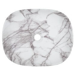 Раковина-чаша Azario 465x375x115 накладная, овальная, светлый мрамор (AZ-2185-M819)