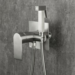 Смеситель с гигиенической лейкой 35к G7299-20 GAPPO нерж. сталь, встраиваемый, САТИН - G7299-20 