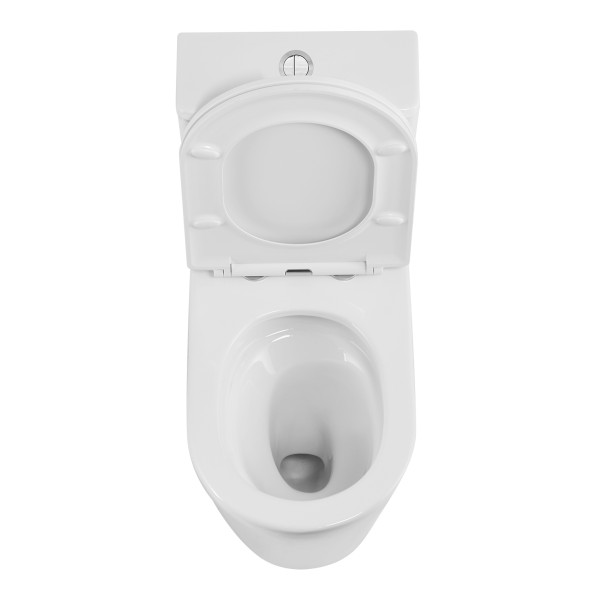 Унитаз-моноблок AZARIO Nimbus 360x680х813 безободковый, система слива &amp;quot;скрытое торнадо&amp;quot;, в комплекте с быстросъемным сиденьем микролифт (AZ-6080-AP)