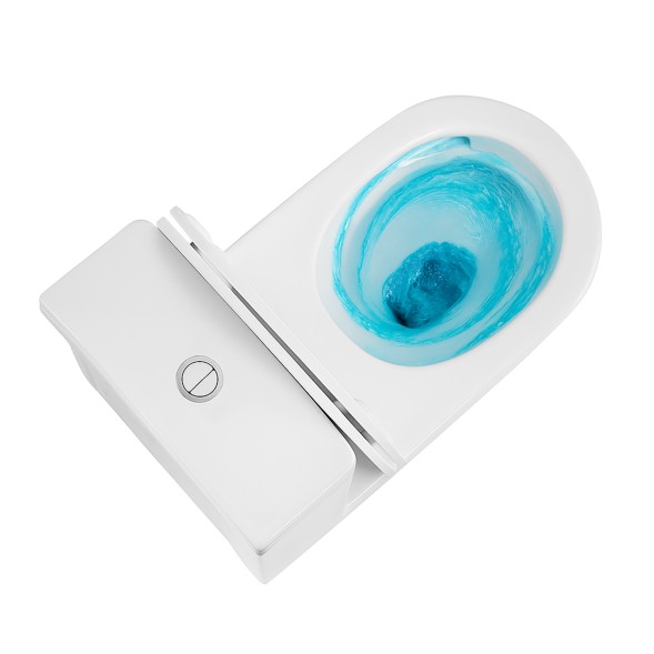 Унитаз-моноблок AZARIO Nimbus 360x680х813 безободковый, система слива &amp;quot;скрытое торнадо&amp;quot;, в комплекте с быстросъемным сиденьем микролифт (AZ-6080-AP)