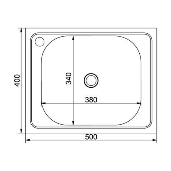 Мойка 50х40 (0,4) вып 1 1/2 MIXLINE 16см - 527962 