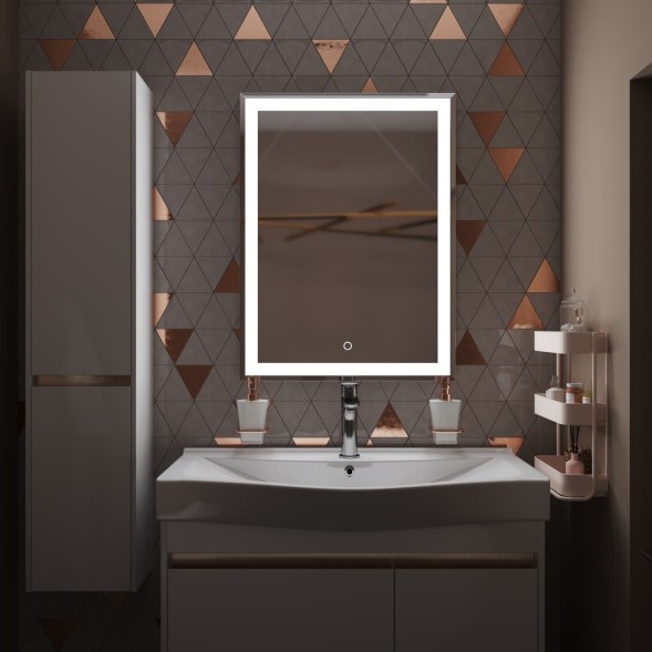 Зеркало MIXLINE &amp;quot;Минио&amp;quot; 600*800 (ШВ) сенсорный выключатель, светодиодная подсветка - MLZ.Mi.6-8.1.2 