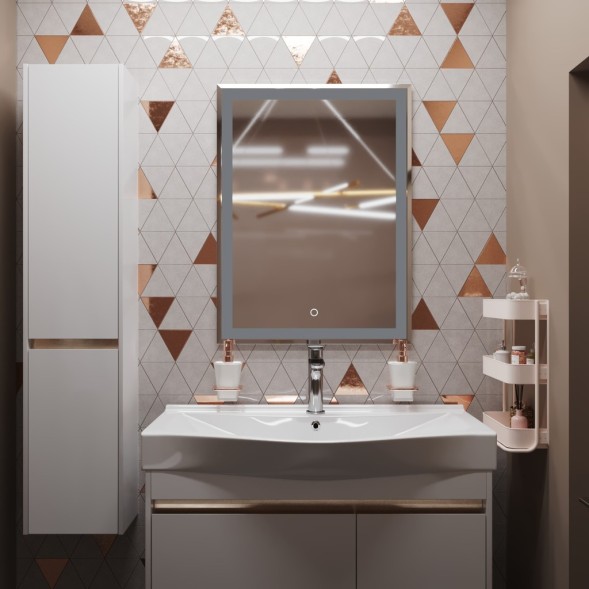 Зеркало MIXLINE &amp;quot;Минио&amp;quot; 600*800 (ШВ) сенсорный выключатель, светодиодная подсветка - MLZ.Mi.6-8.1.2 