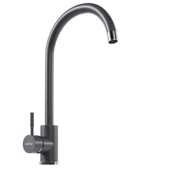 Смеситель для кухни 35к MIXLINE ML-GS15 (309) темно-серый высок. излив - ML-GS15 (309) 