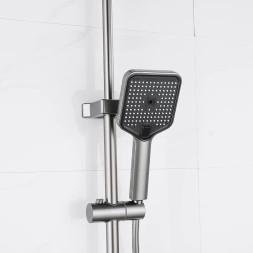 Душевая система 35к ПРОФСАН ПСМ-900-82GA лейка "Тропический душ круг" + гигиен. лейка ГРАФИТ - PSM-900-82GA