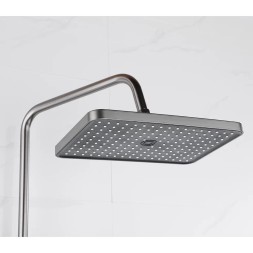 Душевая система 35к ПРОФСАН ПСМ-900-82GA лейка "Тропический душ круг" + гигиен. лейка ГРАФИТ - PSM-900-82GA