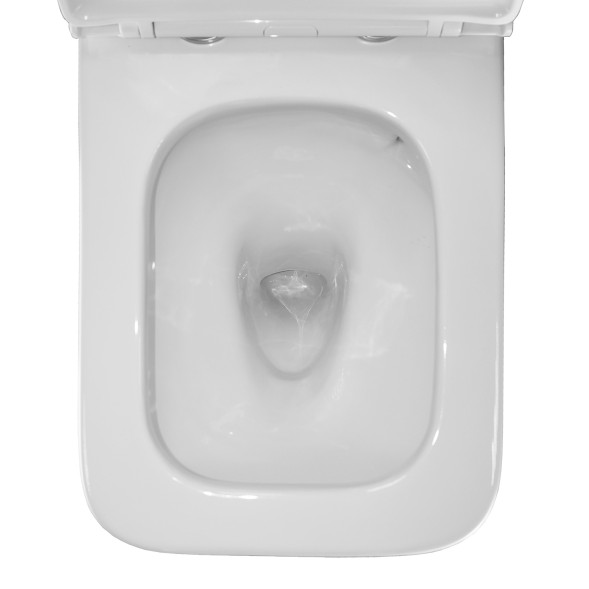 Унитаз-компакт Azario Mari 360х700х805 напольный, безободковый, слив Tornado, в комплекте с быстросъемным сиденьем микролифт (AZ-79143T)