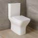 Унитаз-компакт Azario Mari 360х700х805 напольный, безободковый, слив Tornado, в комплекте с быстросъемным сиденьем микролифт (AZ-79143T)