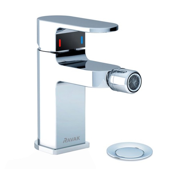 Смеситель для биде Ravak Chrome CR 055.00, с донным клапаном, однорычажный, хром (X070055)