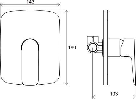Смеситель для душа Ravak Classic CL 062.00, однорычажный, без переключателя, хром (X070087)