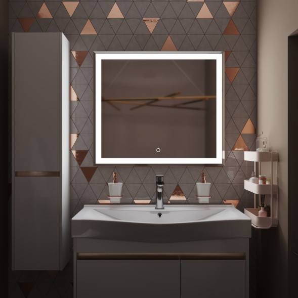 Зеркало MIXLINE &amp;quot;Минио&amp;quot; 800*700 (ШВ) сенсорный выключатель, светодиодная подсветка - MLZ.Mi.8-7.1.2 