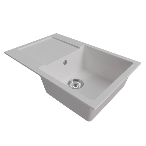 Мойка ML-GM31 КОМФОРТ с крылом, ультра-белая (341), 770*500*190мм - 00-00009501 