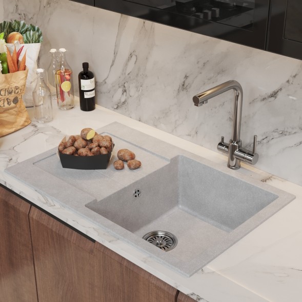 Мойка ML-GM31 КОМФОРТ с крылом, ультра-белая (341), 770*500*190мм - 00-00009501 