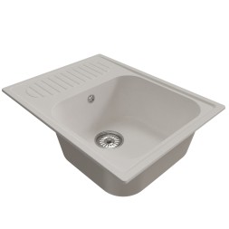 Мойка ML-GM18 КОМФОРТ с крылом, ультра-белая  (341), 640*490*190мм - 00-00009392 