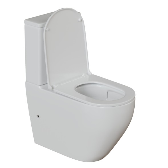 Унитаз-компакт безободковый WAVE NEO Tornado1.0, гор,ниж,2-кн.арм,сид.дюропл,м/л,быстр,БЕЛЫЙ глянец - 553132 