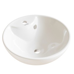 Раковина накладная на столешницу WAVE Koral 410*410*185 ш*г*в с отв под смеситель,белый,круг - 554714