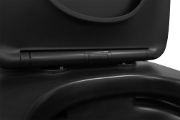 Унитаз-компакт Azario Black King 370х640х810 безободковый, с быстросъемным сиденьем микролифт, черный матовый (AZ-8303D)