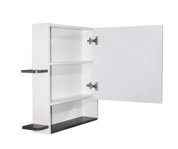 Зеркальный шкаф &amp;quot;Сура 70&amp;quot; без подсветки, с полками (ПВХ) - 539803 