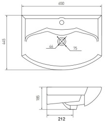Раковина AQUATON SMILE 65, белая (1WH207782)