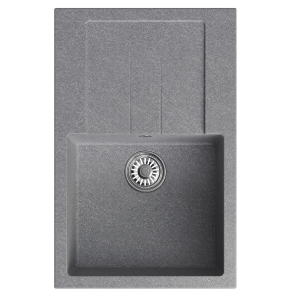 Мойка ML-GM31 КОМФОРТ с крылом, графит (342), 770*500*190мм - 00-00009502 