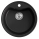 Мойкa ML-GM09 КОМФОРТ круглая, ультра-черная  (344), 510 мм (глуб. чаши 190) - 00-00009286 