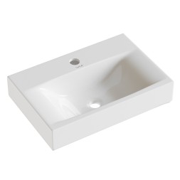 Раковина накладная на столешницу WAVE Trend 450*300*100 ш*г*в с отв под смеситель,белый,прямоуг - 554713