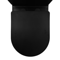 Унитаз-компакт Azario Black Queen 370х605х800 безободковый, с быстросъемным сиденьем микролифт, черный матовый (AZ-8380)