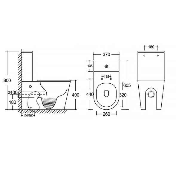 Унитаз-компакт Azario Black Queen 370х605х800 безободковый, с быстросъемным сиденьем микролифт, черный матовый (AZ-8380)
