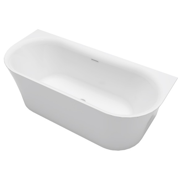 Ванна акриловая Azario ENGELS 1700x750x580 пристенная, в комплекте с сифоном и металлической рамой (ENG17075)