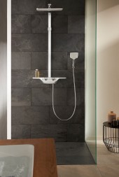 Душевая система KLUDI COCKPIT DISCOVERY c термостатом, хром/белый (8020091-00)